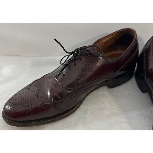 Bostonian Men\'s Windsor Wingtip Oxford 26238 Shoes in Cherry Brown Size 9.5D